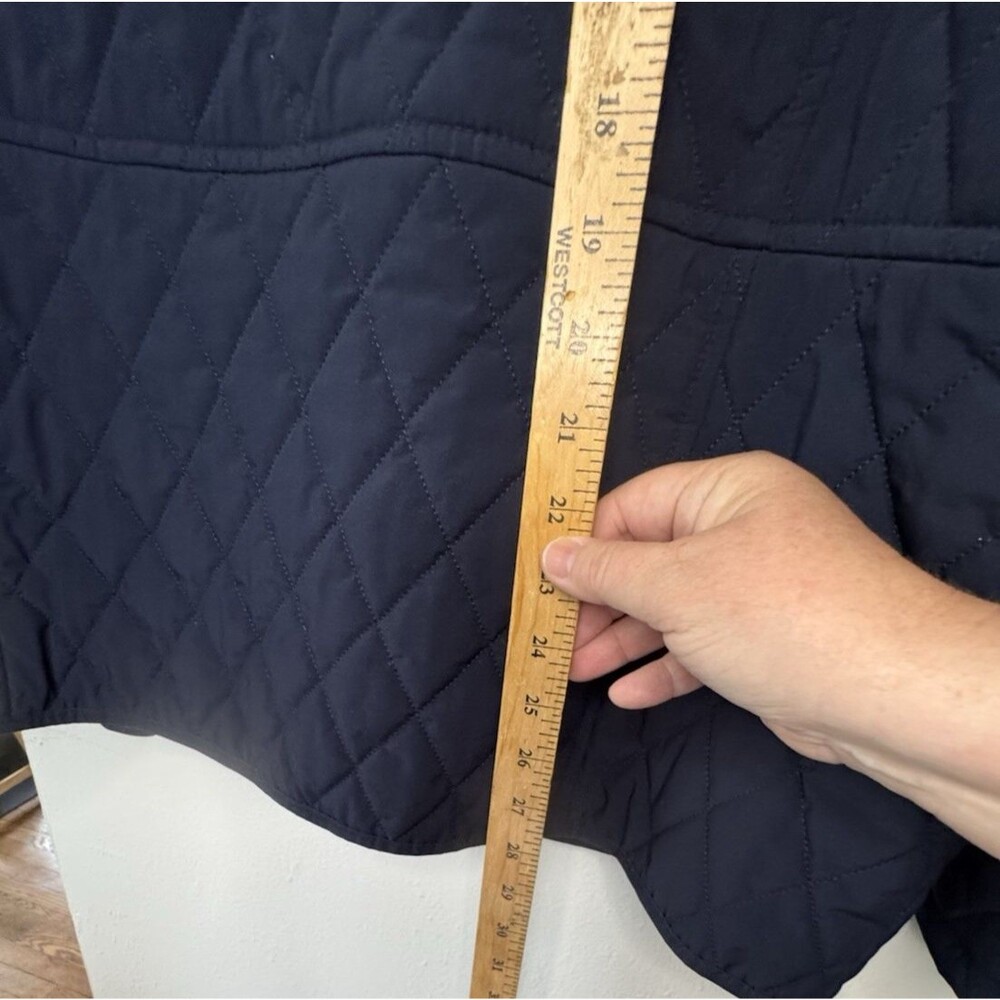 Tommy Hilfiger Quilted Jacket Women's XL Navy Blue Snap Front, Preppy - Picture 13 of 14